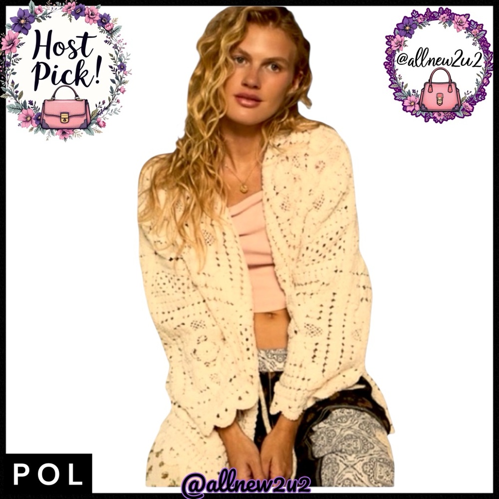POL Crocheted Light Cocoa (think Latte’j Sweater One Size